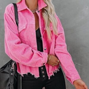 Pink Corduroy Women's Jacket